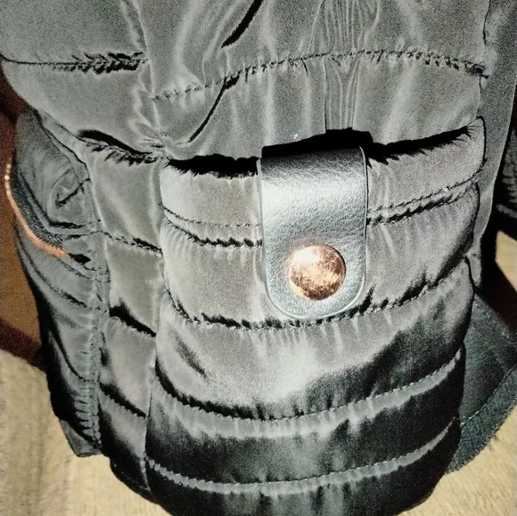 Black & Rose Gold Accent (Designer Inspired) Puffer Travel/Work/School Backpack - Picture 13 of 16